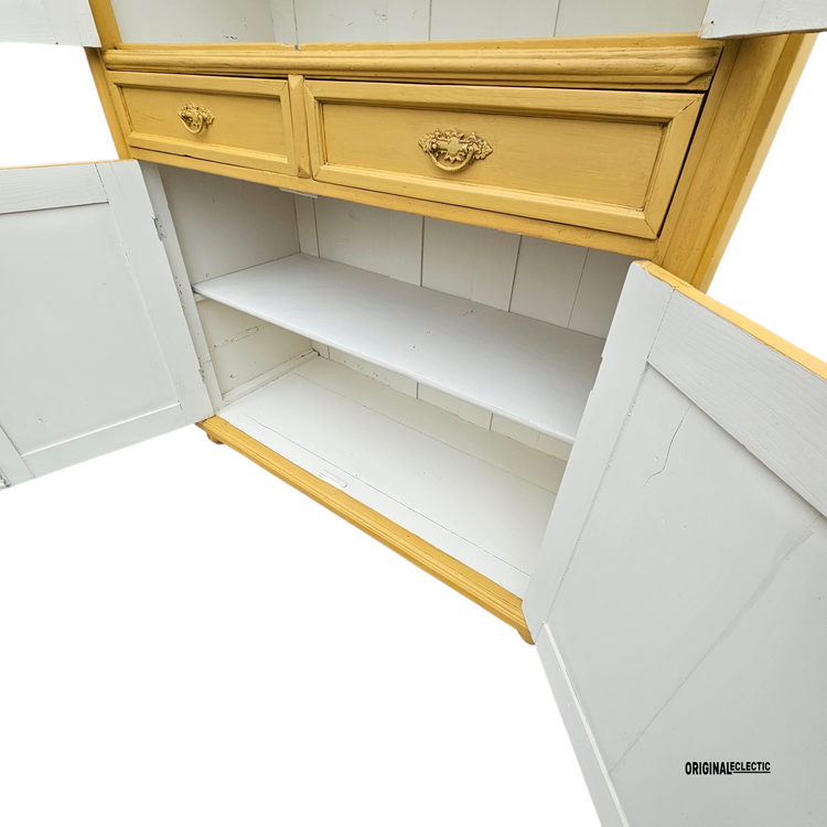 Victorian housekeepers display linen cupboard dresser with drawers