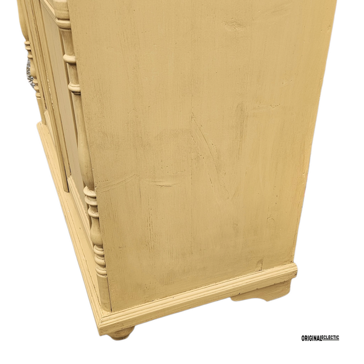 Victorian housekeepers display linen cupboard dresser with drawers