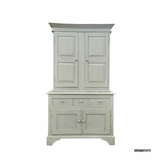 Antique French pine housekeepers linen cupboard dresser 1880