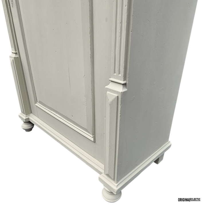 Antique Pine Armoire Linen Cupboard