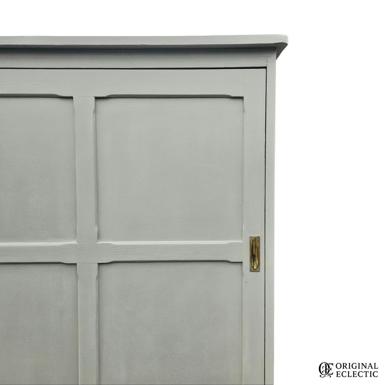 Quality Huge antique pine housekeepers estate school cupboard