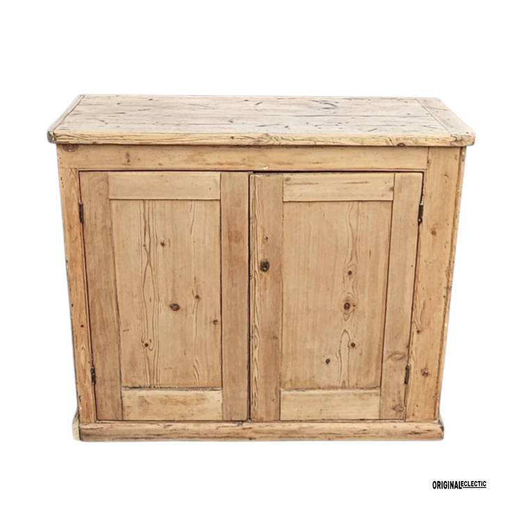 English Victorian pine dresser base cupboard