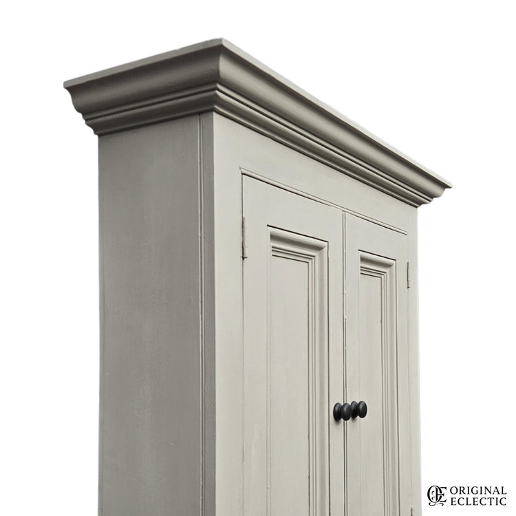 Tall shallow antique housekeepers school Cupboard