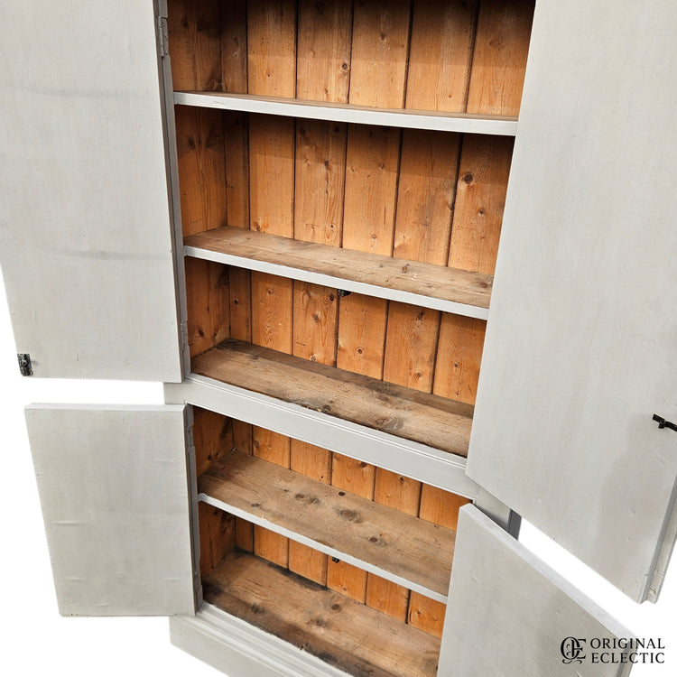 Tall shallow antique housekeepers school Cupboard