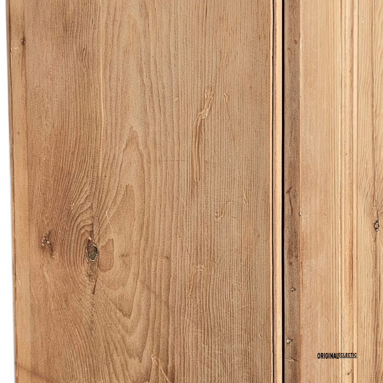 Quality Victorian antique pine linen cupboard wardrobe