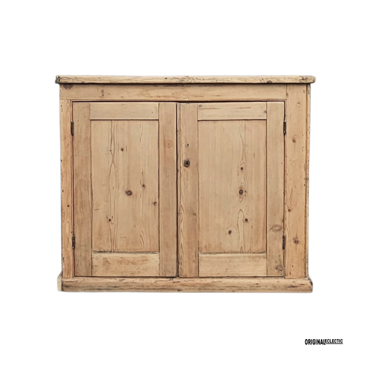 English Victorian pine dresser base cupboard