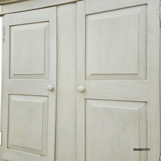 Antique French pine housekeepers linen cupboard dresser 1880
