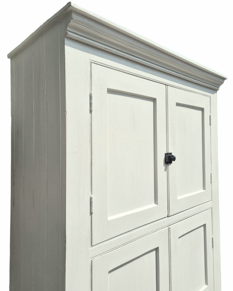 Rustic Victorian antique pine painted housekeepers cupboard